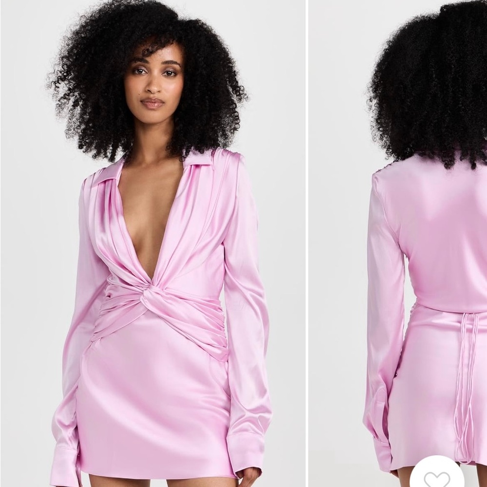 Pink silk dress